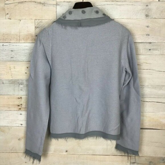 Sleeping On Snow Anthro Cardigan Sweater Blue Small - Picture 3 of 5